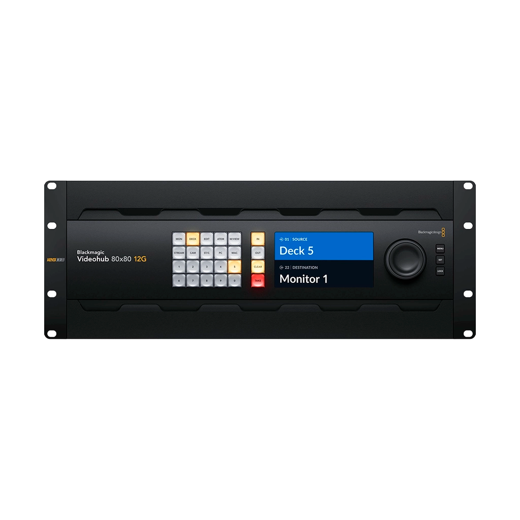 Blackmagic Design Videohub 80x80 12G Zero-Latency Video Router