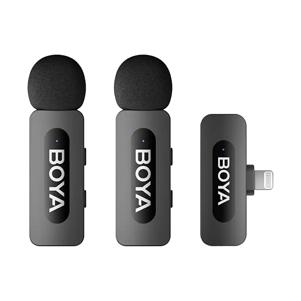 Boya BY-V3 2-Person Wireless Microphone System with Lightning Connector for Mobile Devices (2.4 GHz)