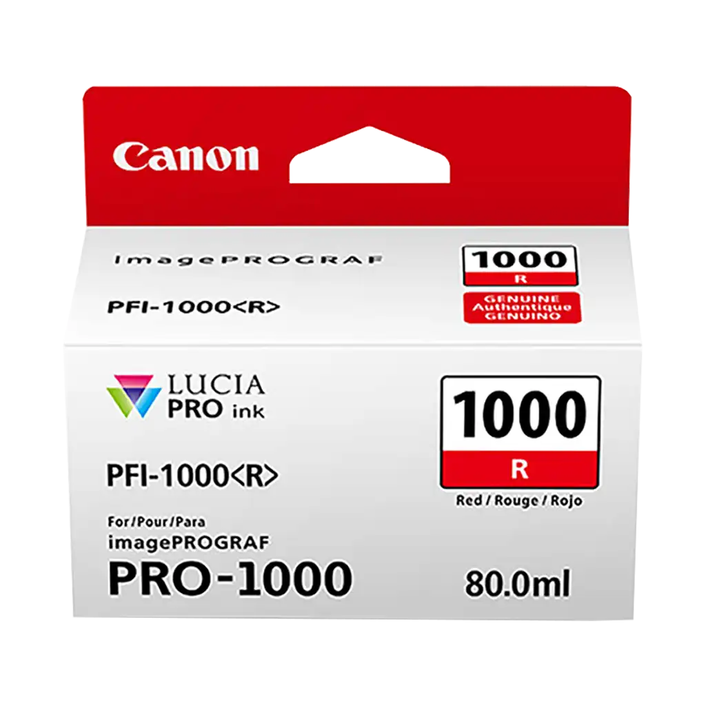 Canon PFI-1000 R LUCIA PRO Red Ink Tank (80mL)