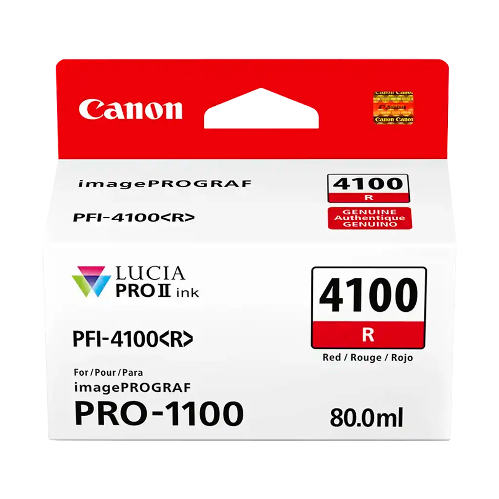 Canon PFI-4100 Red Pigment Ink Tank (80mL)