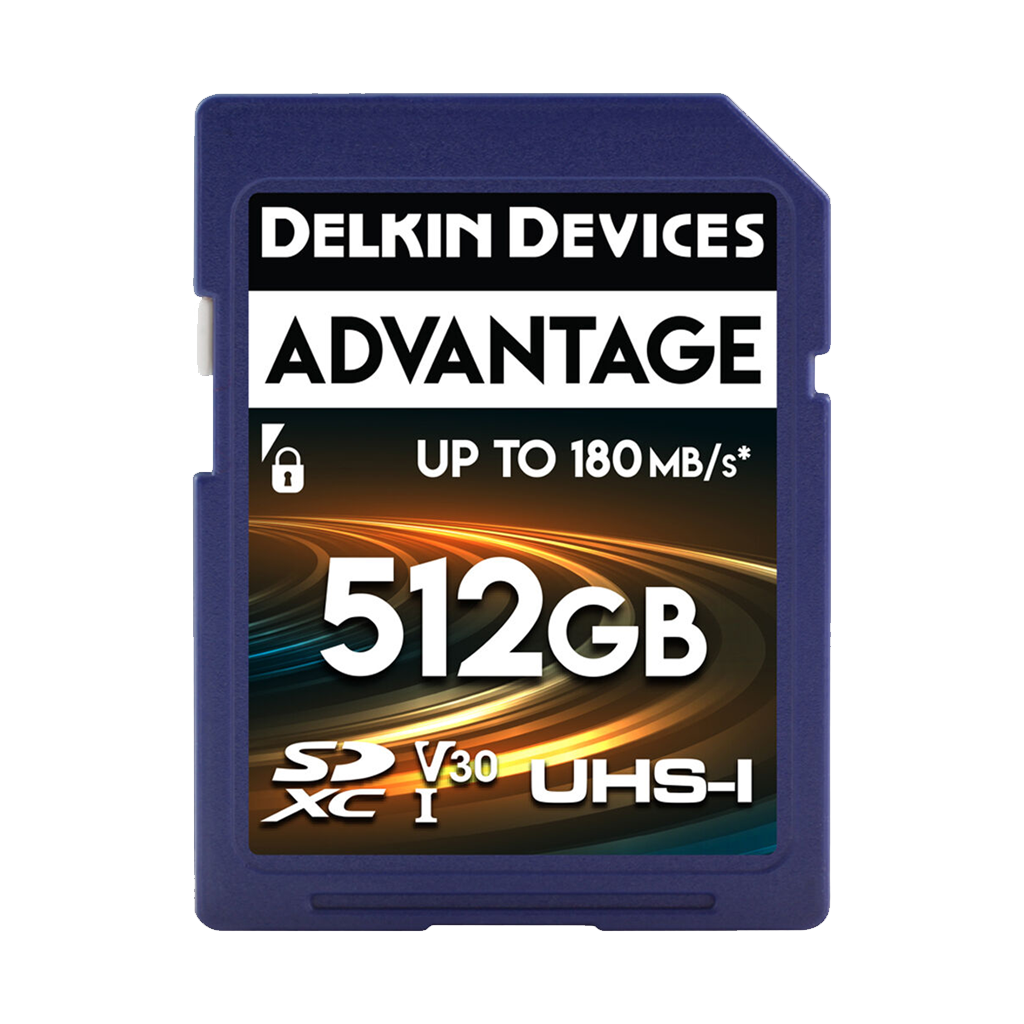 Delkin Devices 512GB Advantage UHS-I SDXC (180MB/s) Memory Card