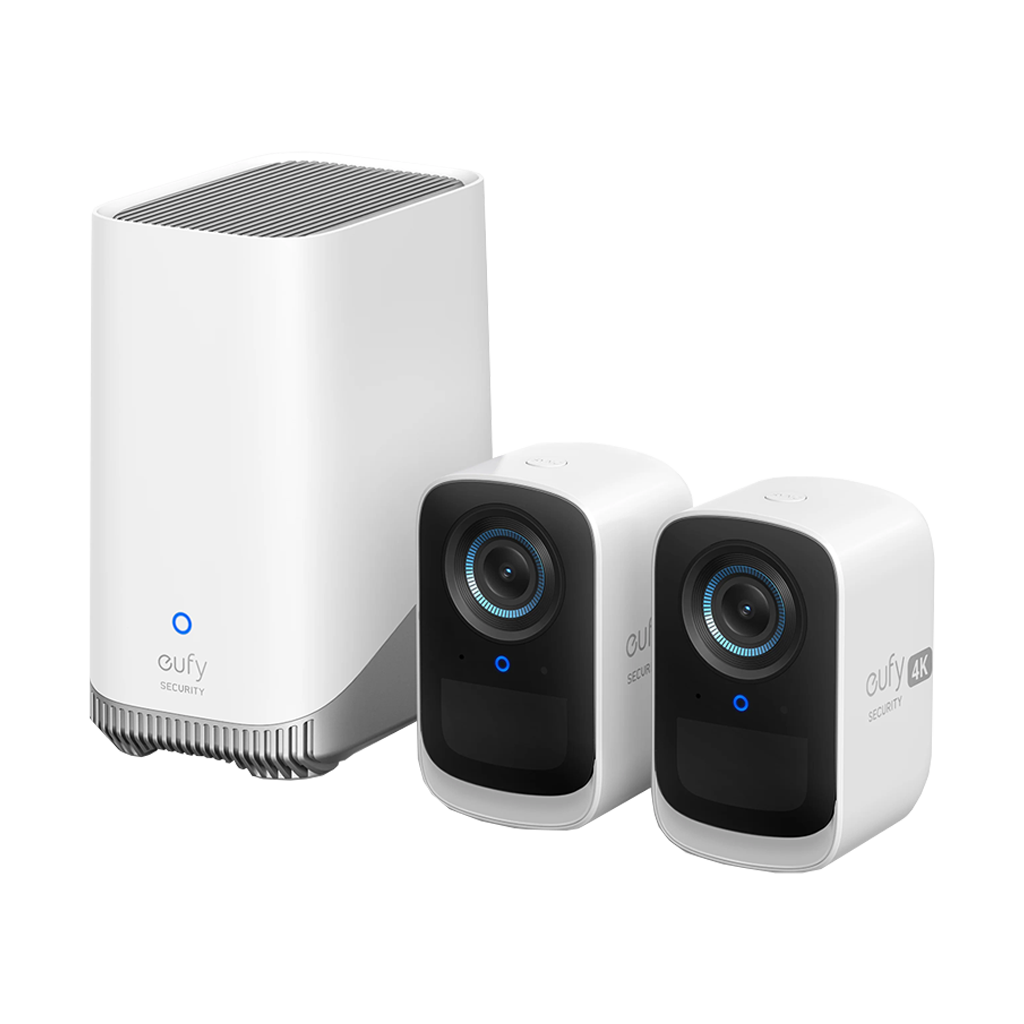 Eufy eufyCam S300 (eufyCam 3C) 2-Cam Kit with Eufy HomeBase 3 S380