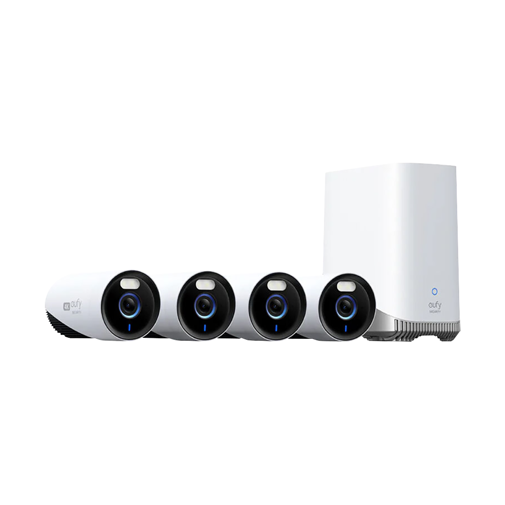 Eufy Security eufyCam E330 4K UHD Professional Wireless Security Camera (4 Camera Kit with Eufy HomeBase 3 S380)