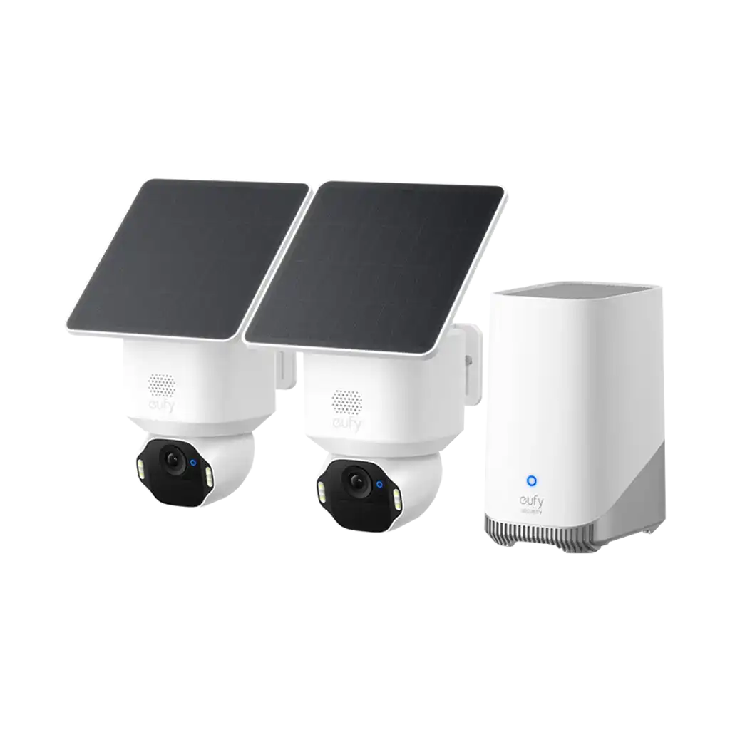 Eufy Security SoloCam E42 UHD 4K 2-Camera Kit with HomeBase 3