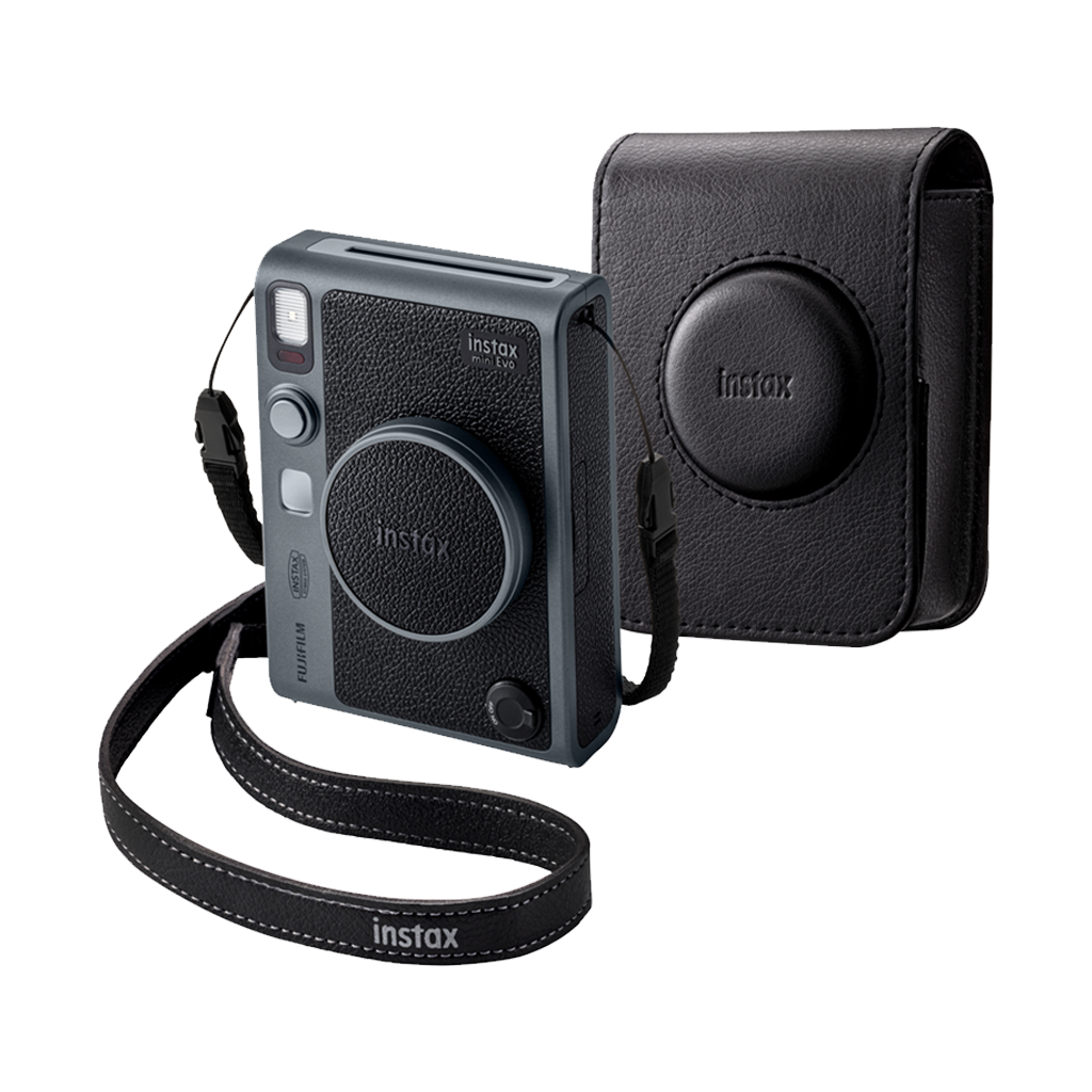 Fujifilm Instax Mini Evo Limited Edition Hybrid Instant Camera Bundle (Dark Silver)
