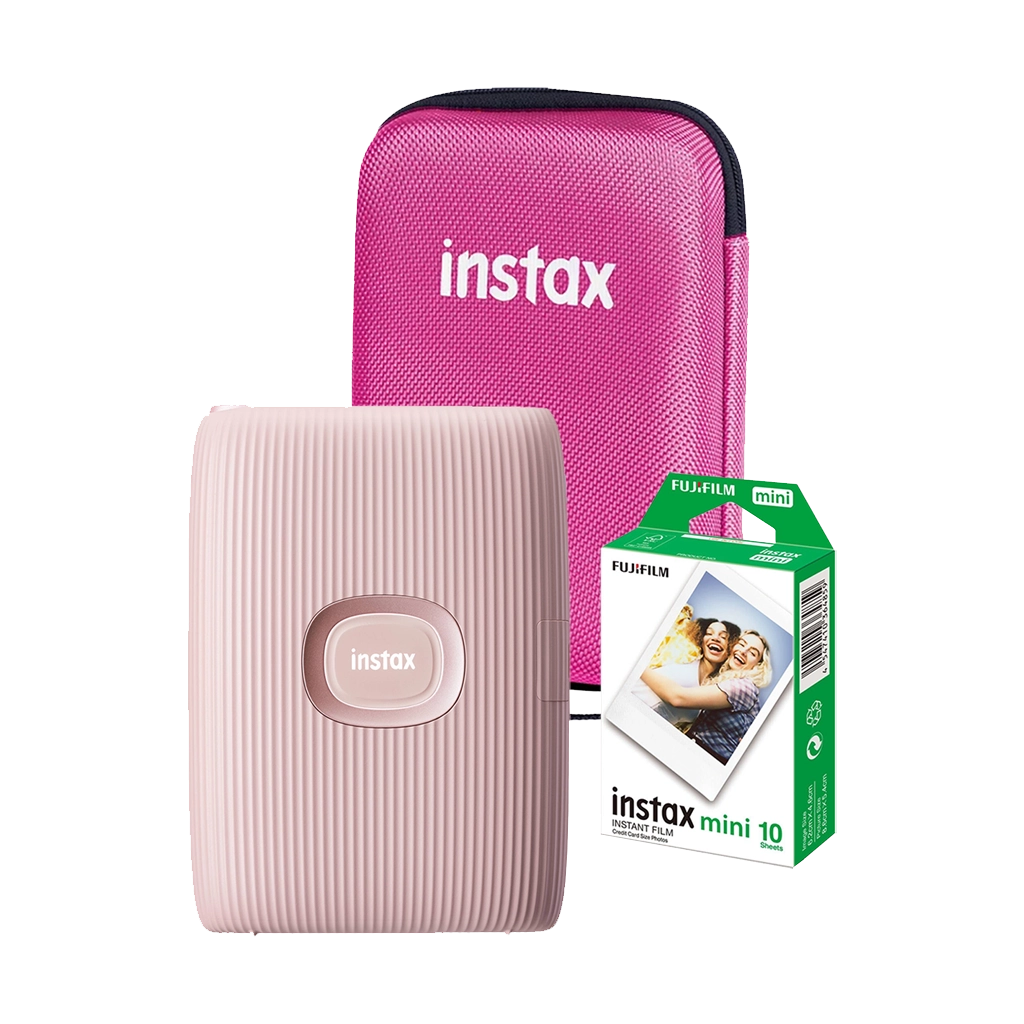 Fujifilm Instax Mini Link 2 Smartphone Printer Kit (Soft Pink)