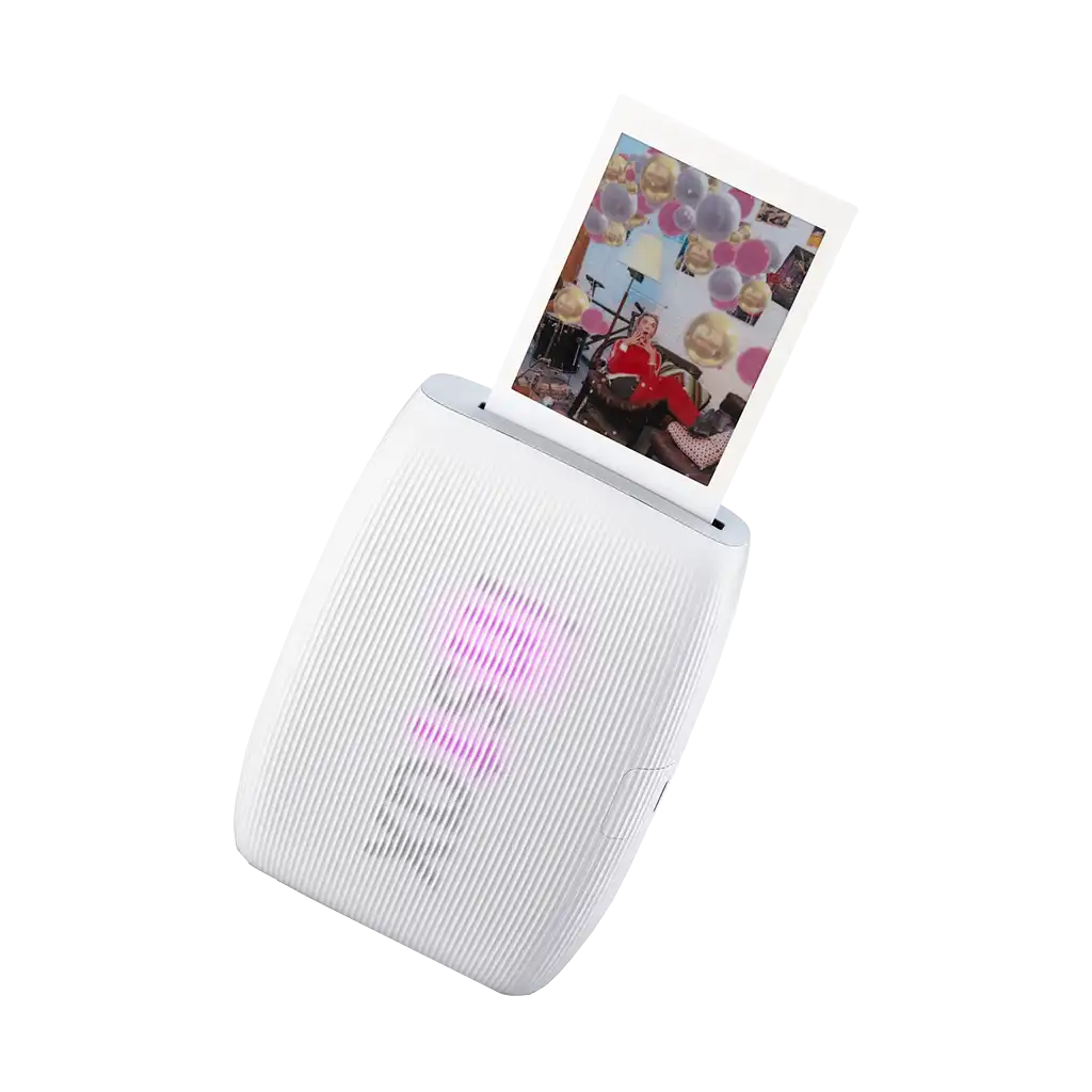 Fujifilm Instax Mini Link 3 Smartphone Printer with Case and Fujifilm Instax Mini Instant Film - Plain White (Clay White)