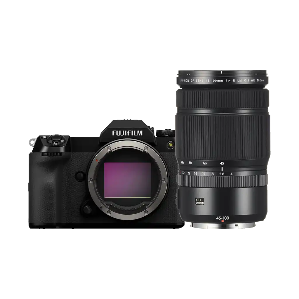 Fujifilm GFX 100S II Medium Format Mirrorless Camera with Fujifilm GF 45-100mm f/4 R LM OIS WR Lens