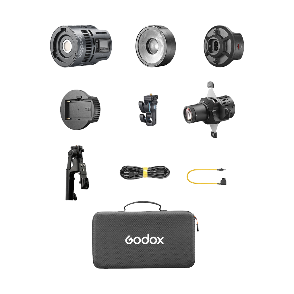 Godox RS60R RGB LED Monolight with Projection Attachment Kit