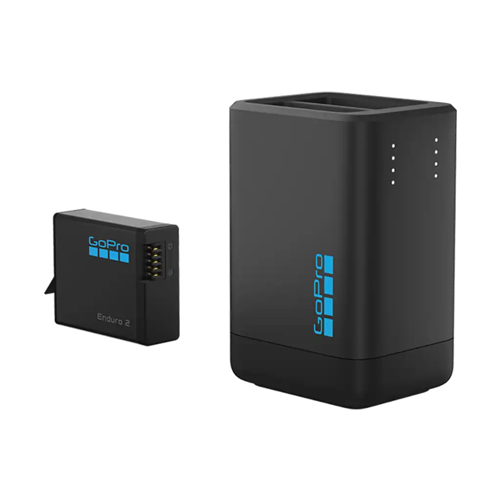 GoPro Dual-Battery Charger with Enduro 2 Battery for MISSION 1 Series and HERO13 Black
