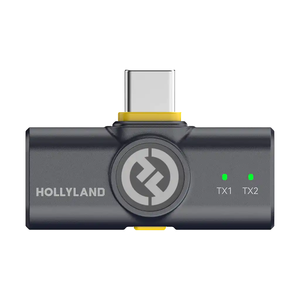 Hollyland LARK M2 DUO 2-Person Wireless Combo Microphone System (2.4 GHz, Shine Charcoal)