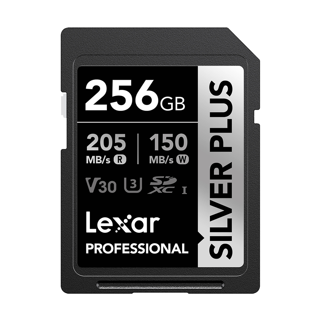 Lexar 256GB Professional UHS-I SDXC Memory Card (205MB/s, SILVER PLUS Series)