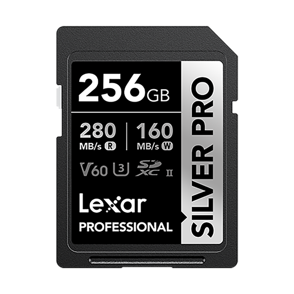 Lexar 256GB Professional UHS-II SDXC Memory Card (280MB/s, SILVER PRO Series)
