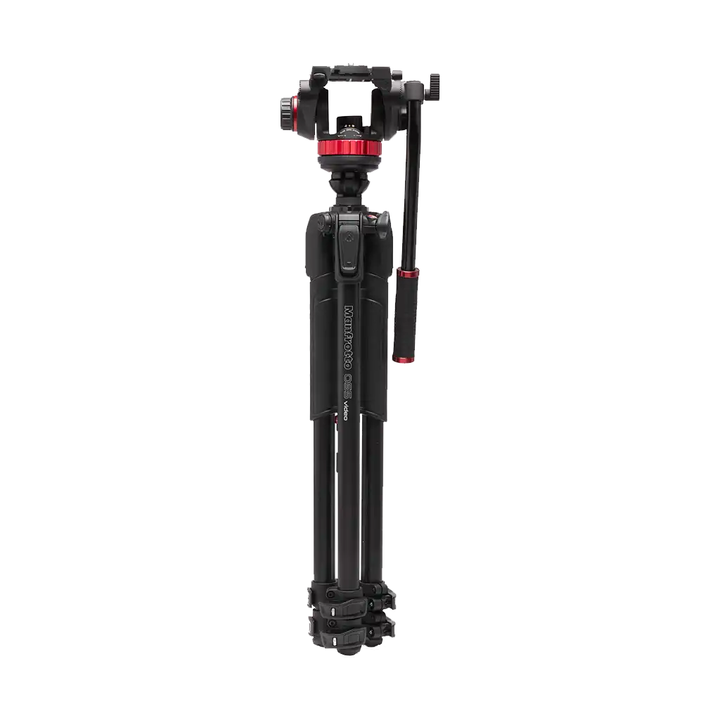 Manfrotto 3-Section Aluminum Video Tripod Kit with Fluid Head