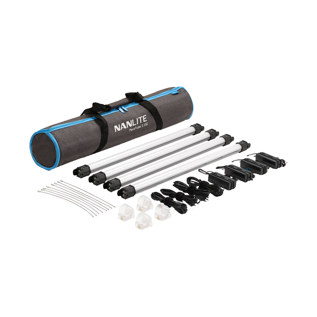 Nanlite PavoTube II 15C RGB LED Tube Light (60cm, 4-Light Kit)