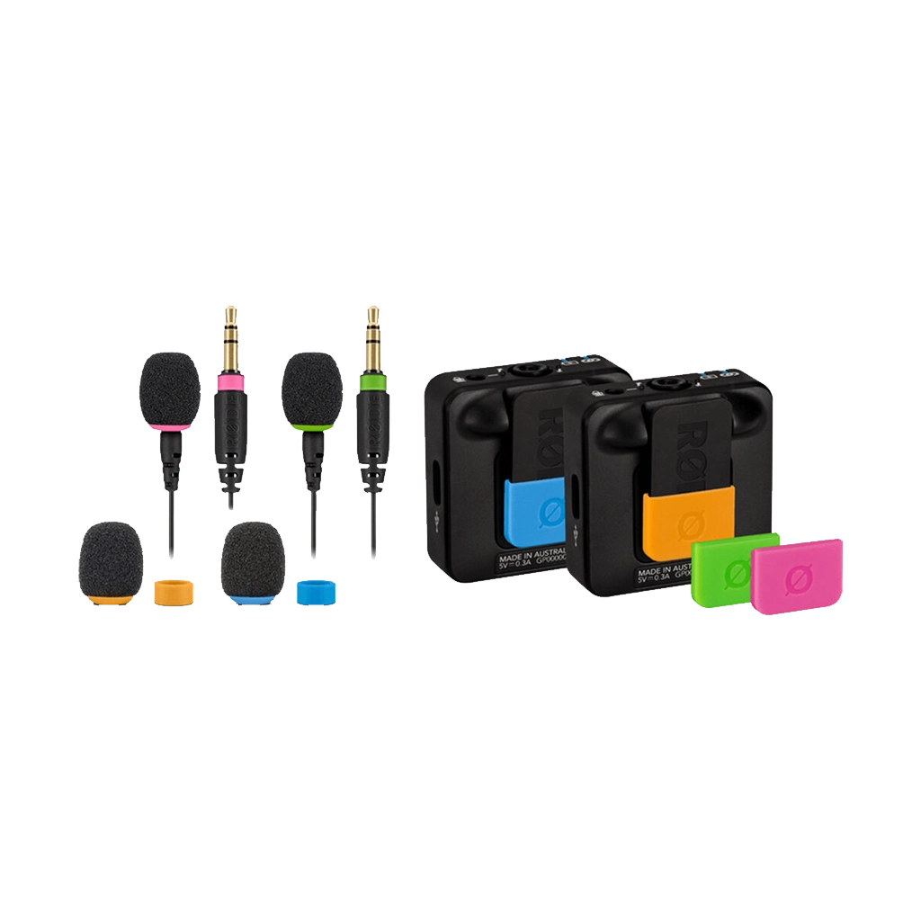 Rode COLORS 2 Set of Color-Coded Windshields, Rings and Tags for Wireless GO and Lavaliers (Set of 4)