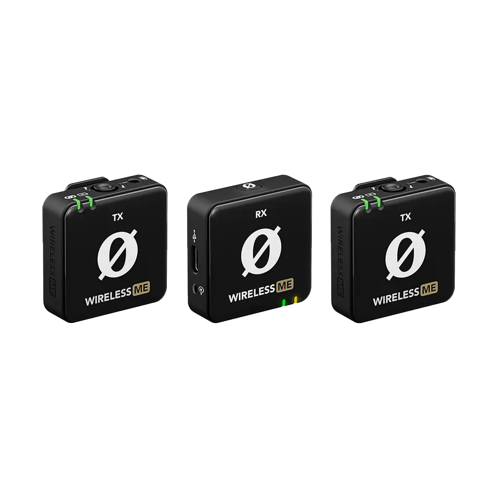 Rode Wireless ME Dual Compact Digital Wireless Microphone System (2.4 GHz, Black) with Free Rode Interview GO (Valued at R650)