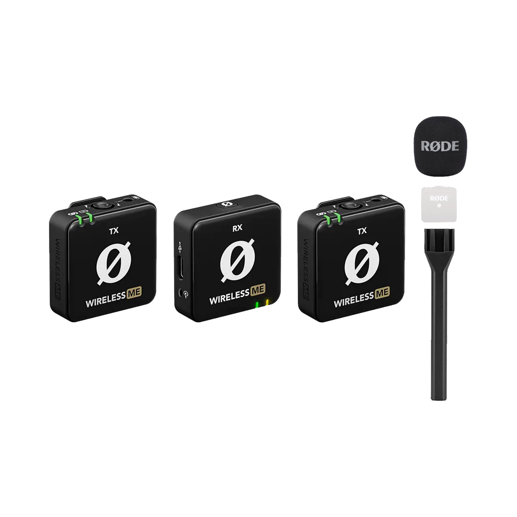 Rode Wireless ME Dual Compact Digital Wireless Microphone System (2.4 GHz, Black) with Free Rode Interview GO (Valued at R650)
