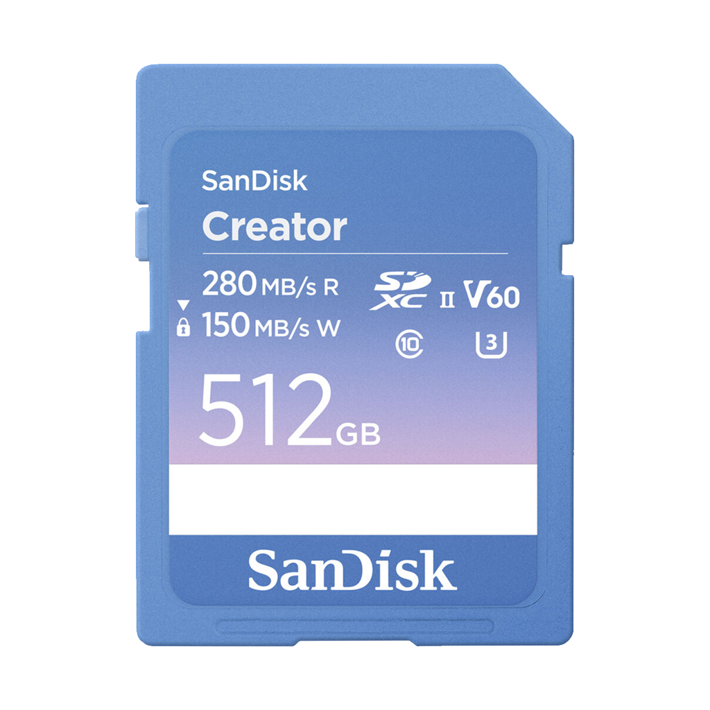 SanDisk 512GB Creator Series UHS-II SDXC Memory Card