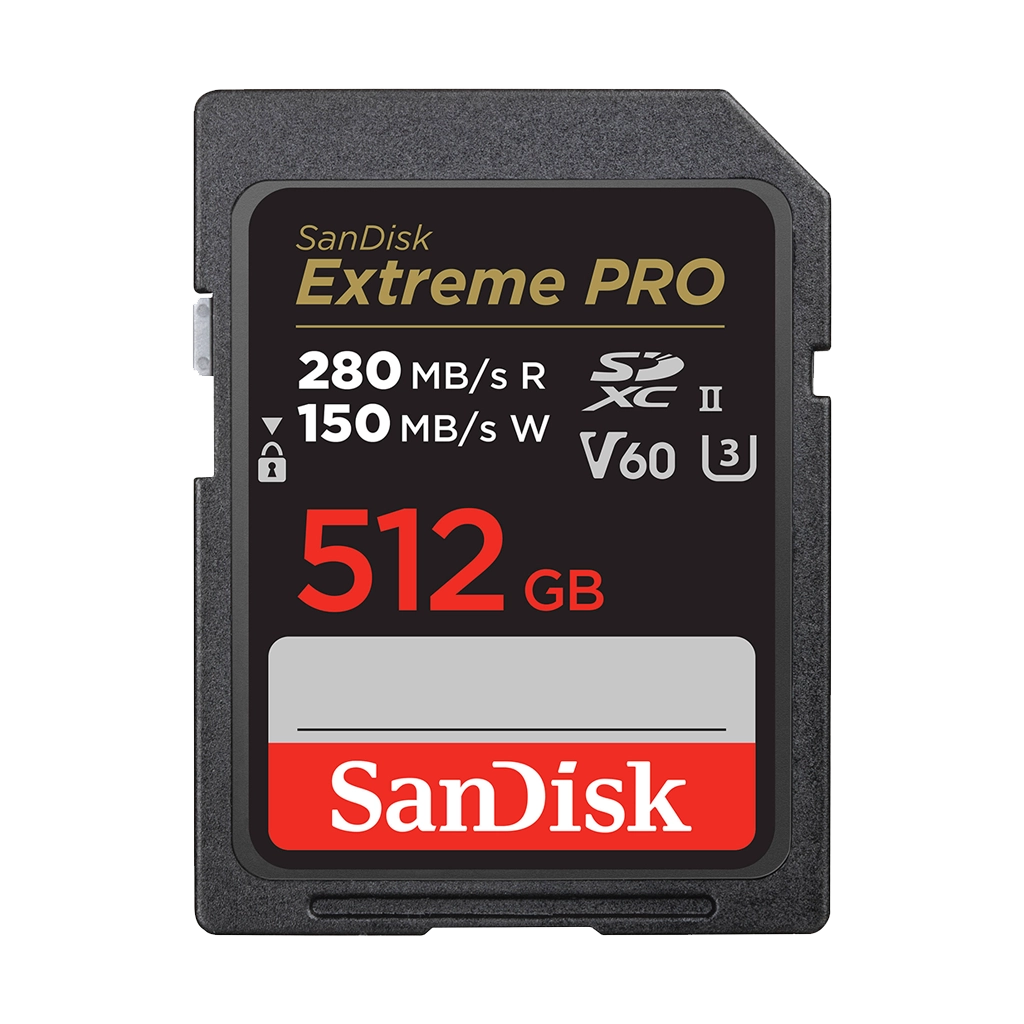 SanDisk 512GB Extreme PRO 280MB/s UHS-II SDXC Memory Card