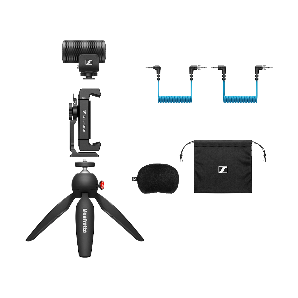 Sennheiser MKE 200 Mobile Kit Ultracompact Camera-Mount Directional Microphone with Smartphone Recording Bundle