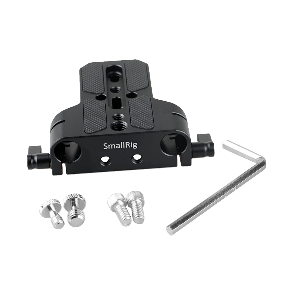 SmallRig Compact Camera Baseplate with 15mm LWS Rod Clamp