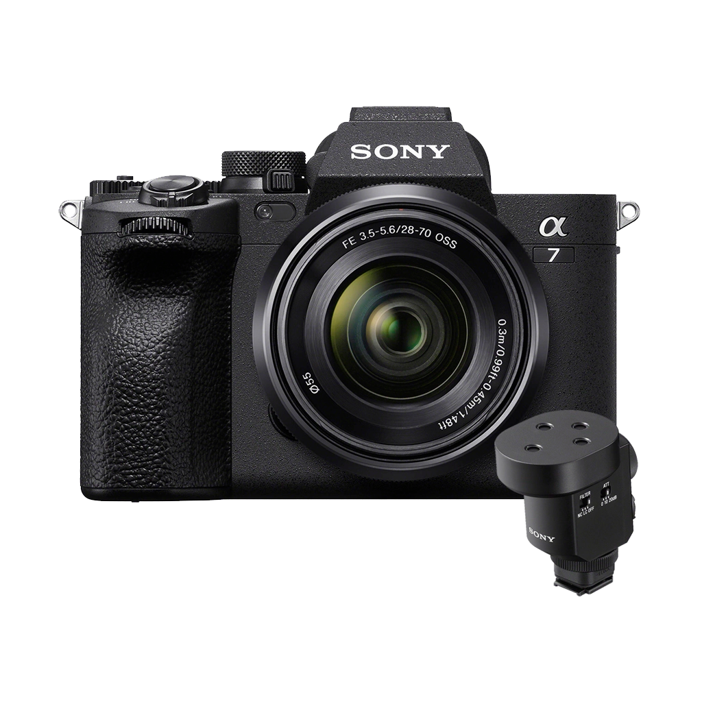 Sony Alpha A7 IV Mirrorless Digital Camera with FE 28-70mm f3.5-5.6 OSS Lens and FREE Sony ECM-M1 Camera-Mount Microphone (Valued at R10,000)