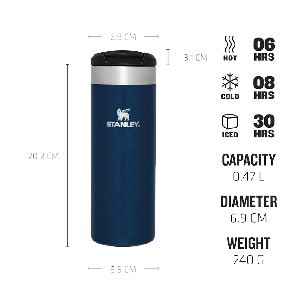 Stanley The Aerolight Transit Mug 0.47L (Royal Blue Metallic)