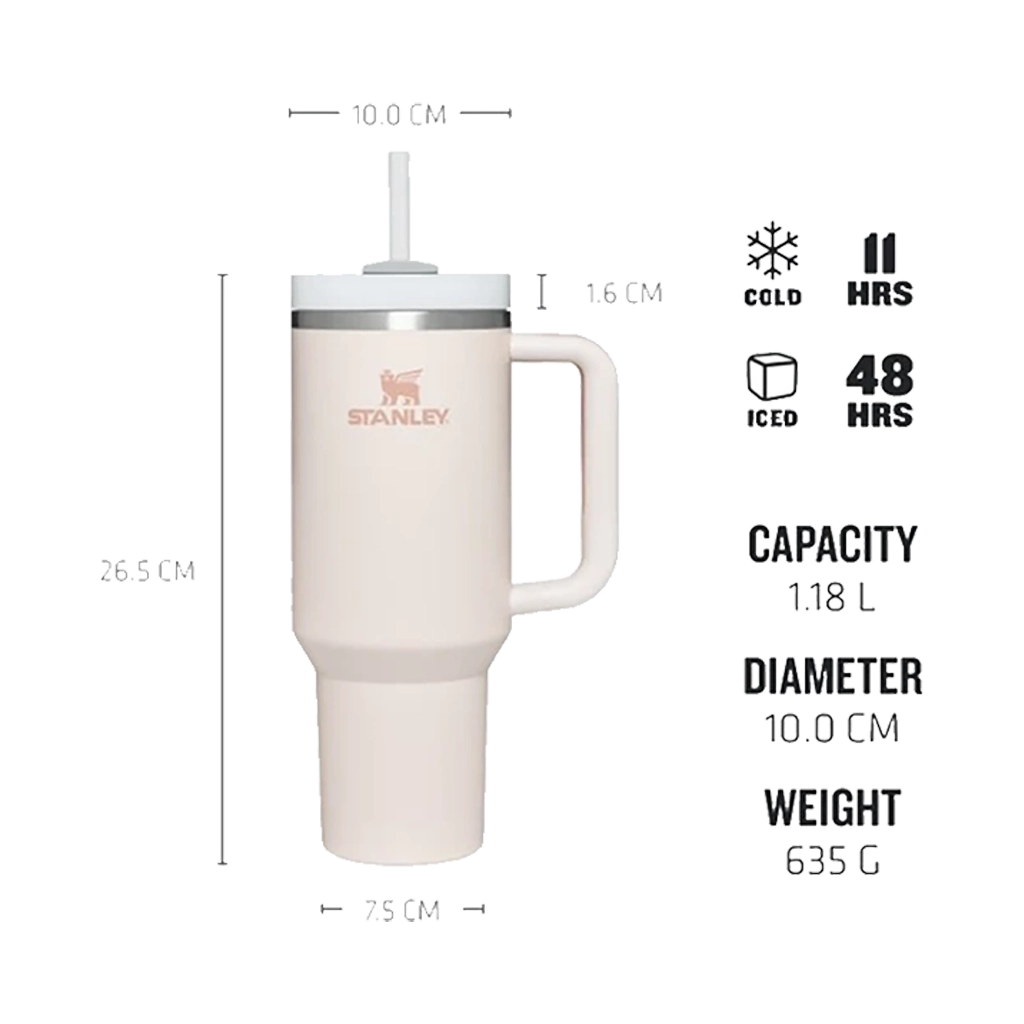 Stanley The Quencher H2.O FlowState Tumbler 1.2L (Rose Quartz)