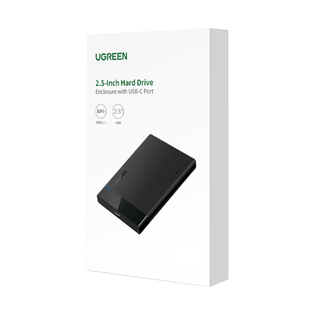 UGREEN 2.5” SATA Hard Drive USB 3.0 Enclosure, UASP, 6Gbps