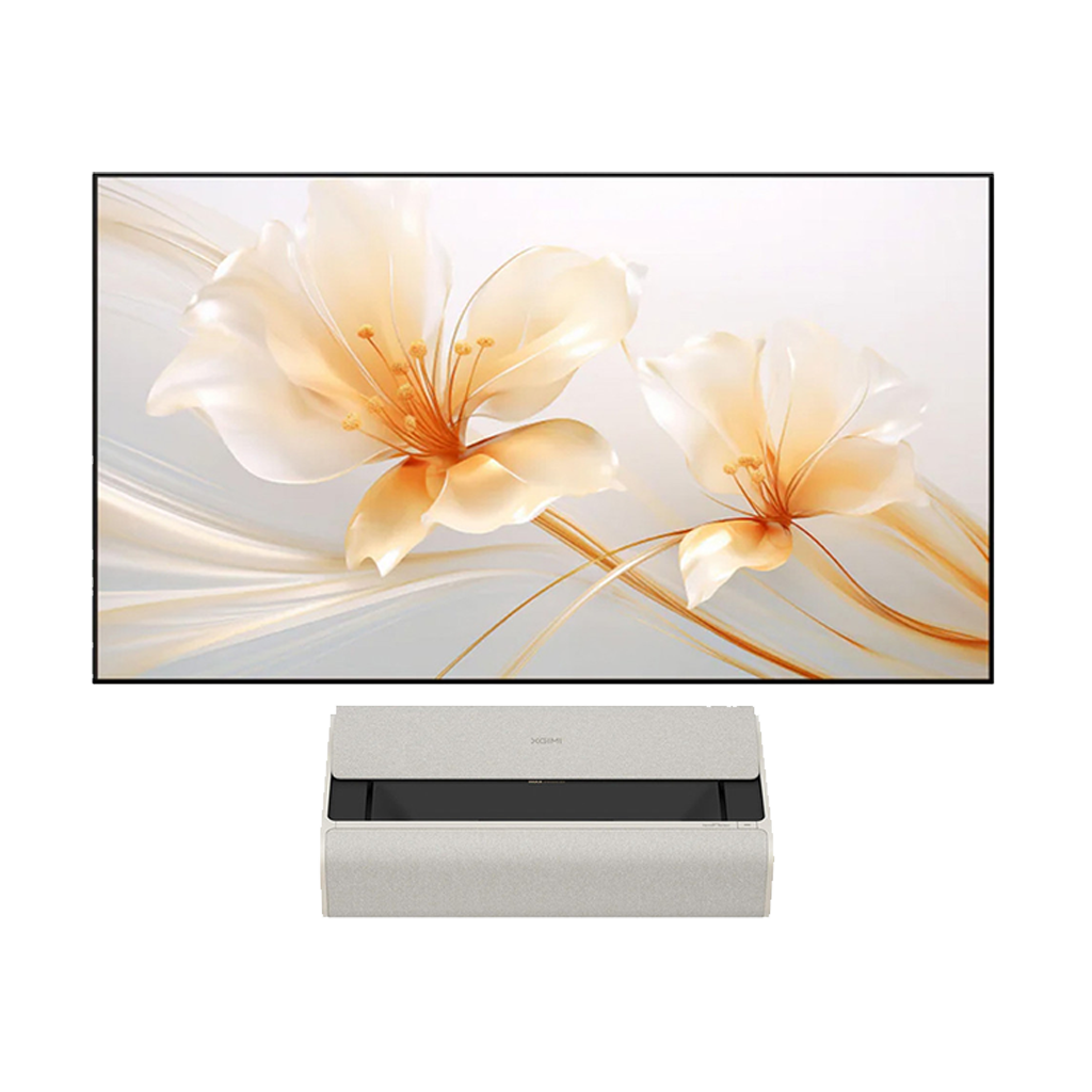 Xgimi Aura 2 2300-Lumen 4K Ultra HD DLP Projector with Xgimi UST ALR 100" Screen