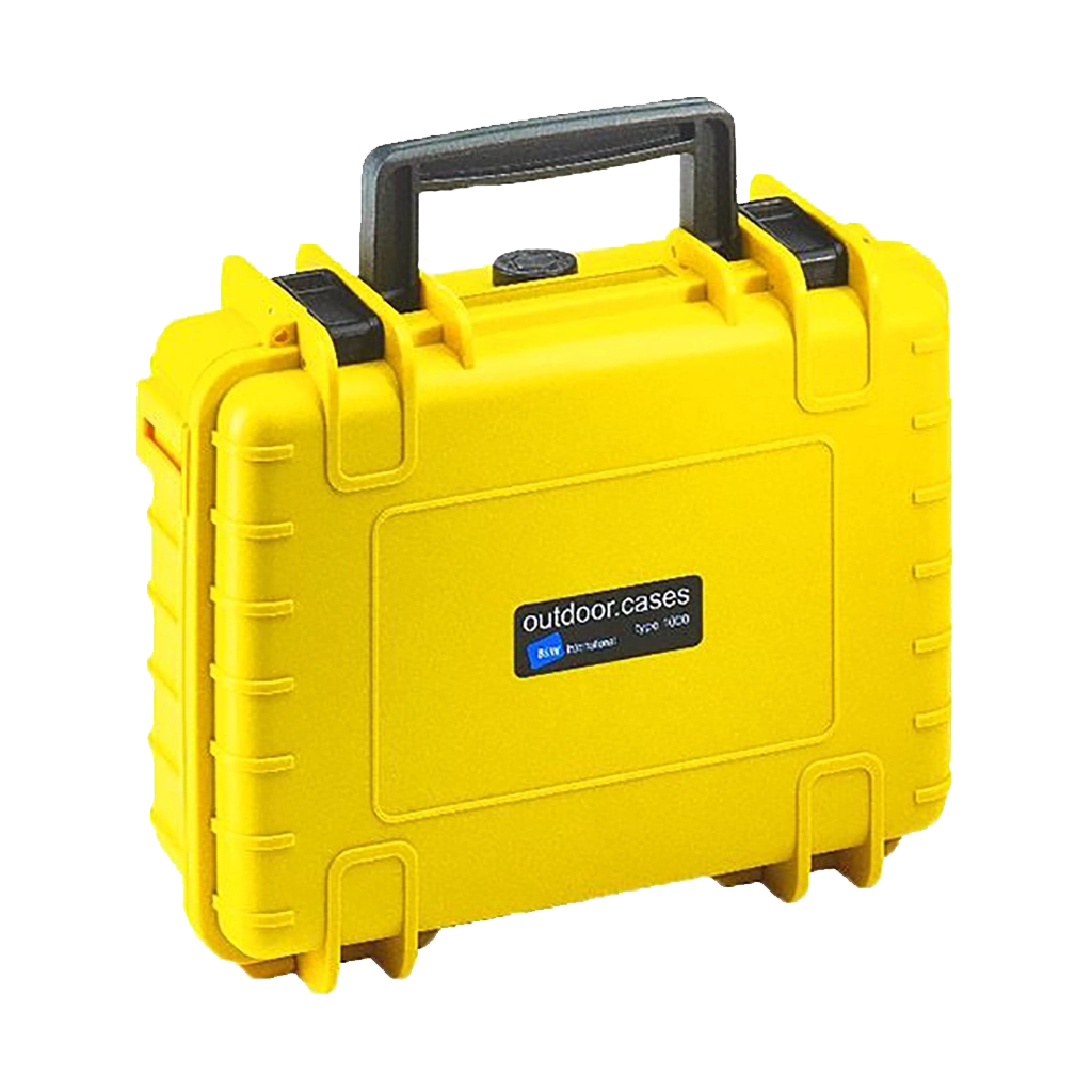 B&W International Type 1000 Outdoor Hard Case with Foam Insert (Yellow)