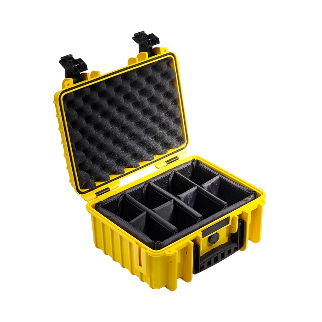 B&W International Type 3000 Outdoor Hard Case with Padded Dividers (Yellow)
