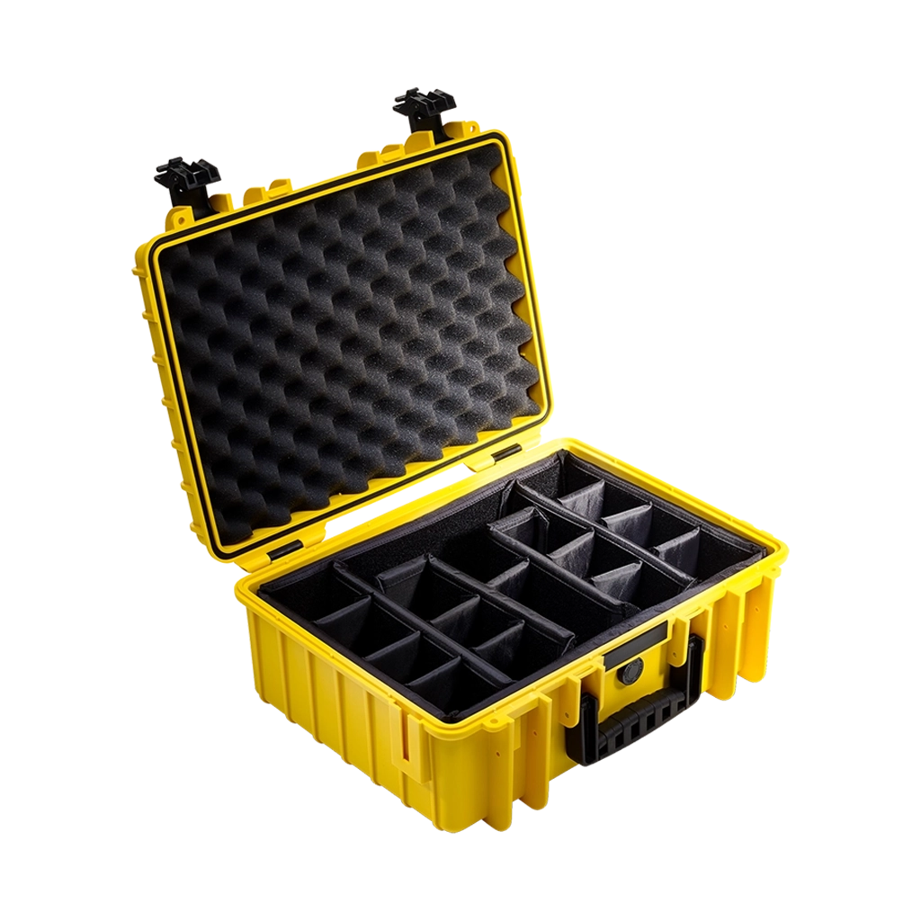 B&W International Type 5000 Outdoor Hard Case with Padded Dividers (Yellow)