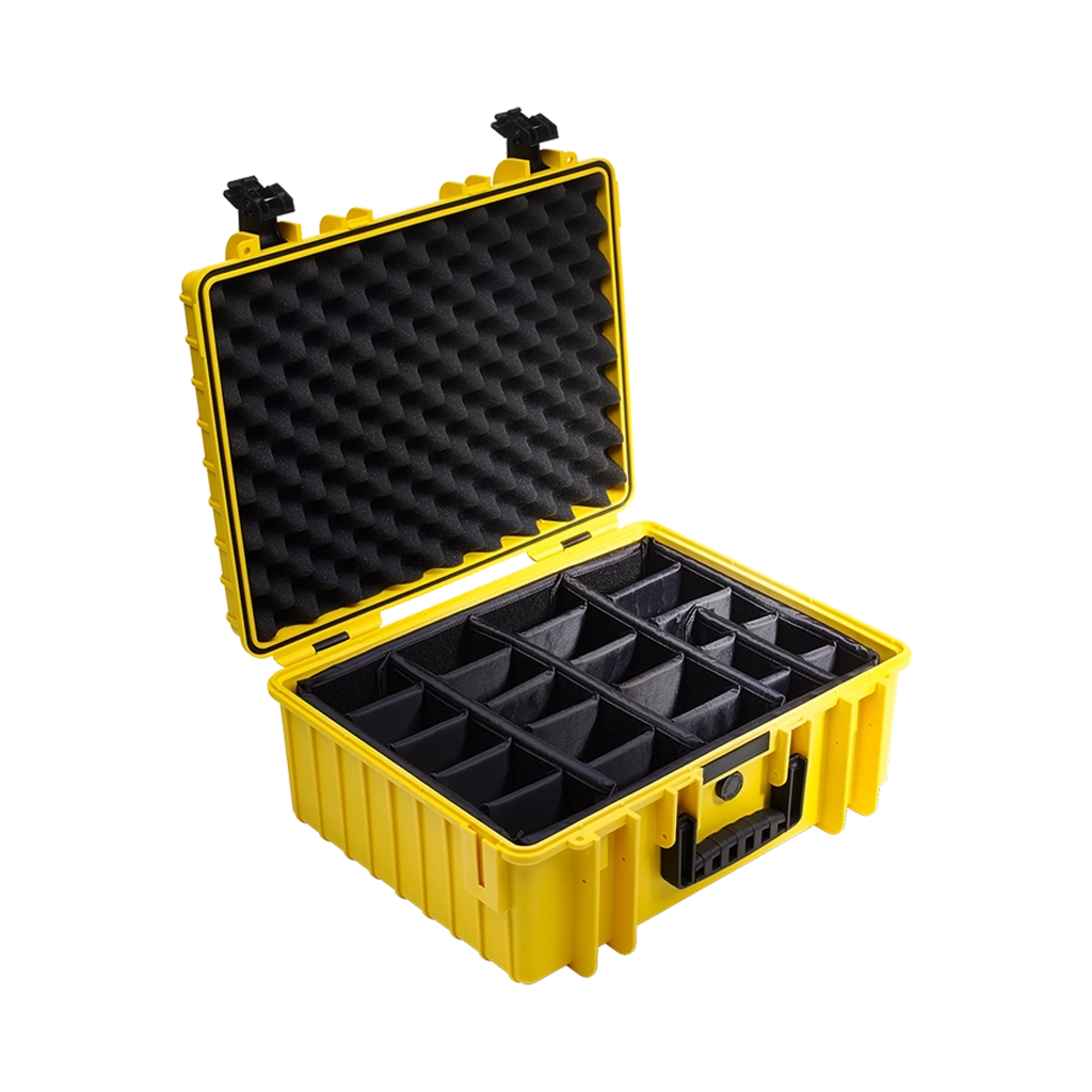 B&W International Type 6000 Outdoor Hard Case with Padded Dividers (Yellow)