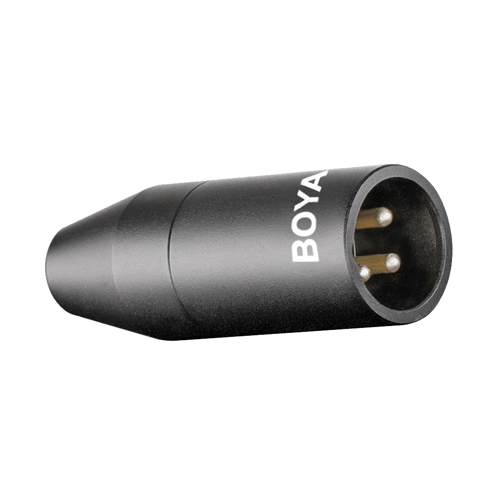 BOYA 3.5mm TRS Female to XLR Male Adapter with Phantom Power Converter