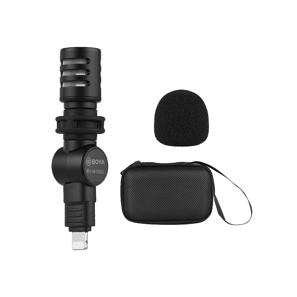 BOYA BY-M100D Ultracompact Condenser Microphone with Lightning Connector
