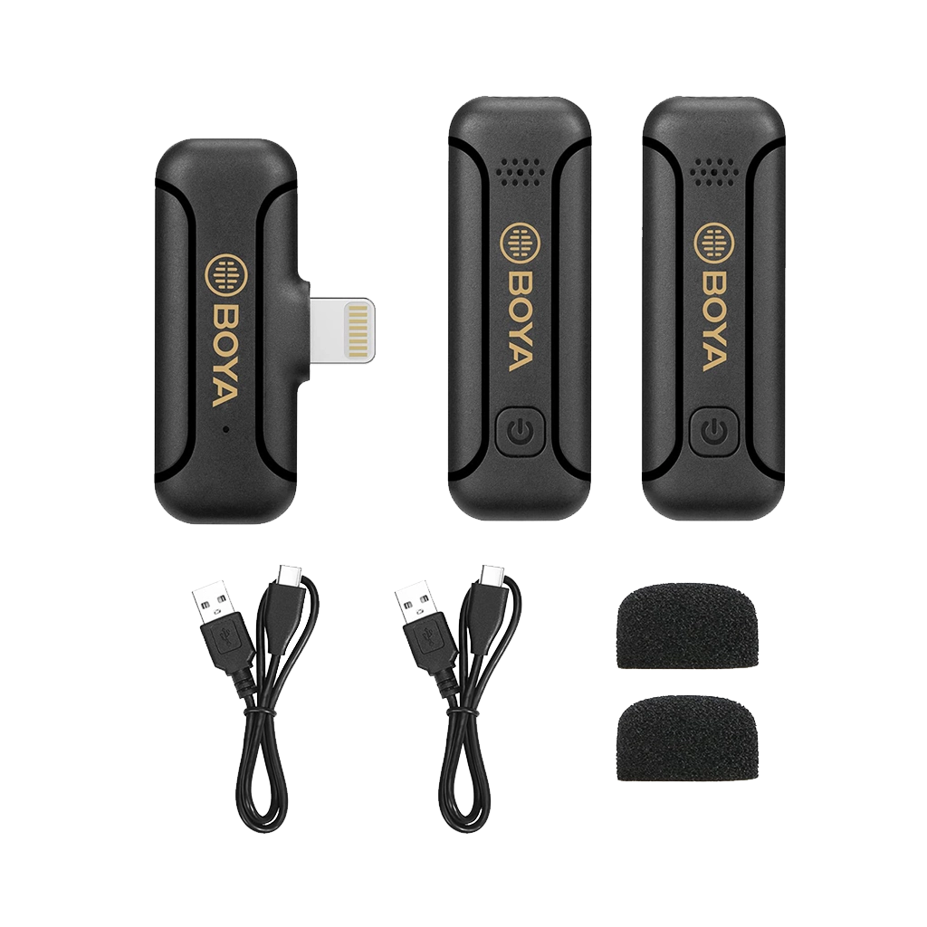 Boya BY-WM3T2-D2 Mini 2.4GHz Wireless Microphone System for iOS Devices
