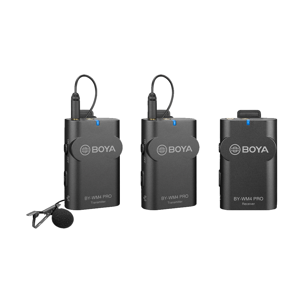 BOYA BY-WM4 PRO-K2 Two-Person Digital Camera-Mount Wireless Omni Lavalier Microphone System