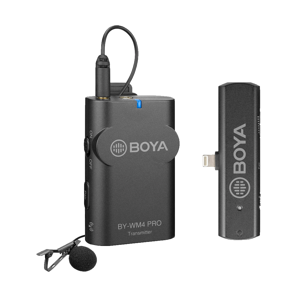 BOYA BY-WM4 PRO-K3 Digital Wireless Omni Lavalier Microphone System for Lightning iOS Devices (2.4 GHz)