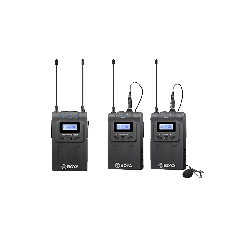 BOYA BY-WM8 Pro-K2 UHF Dual-Channel Wireless Lavalier System