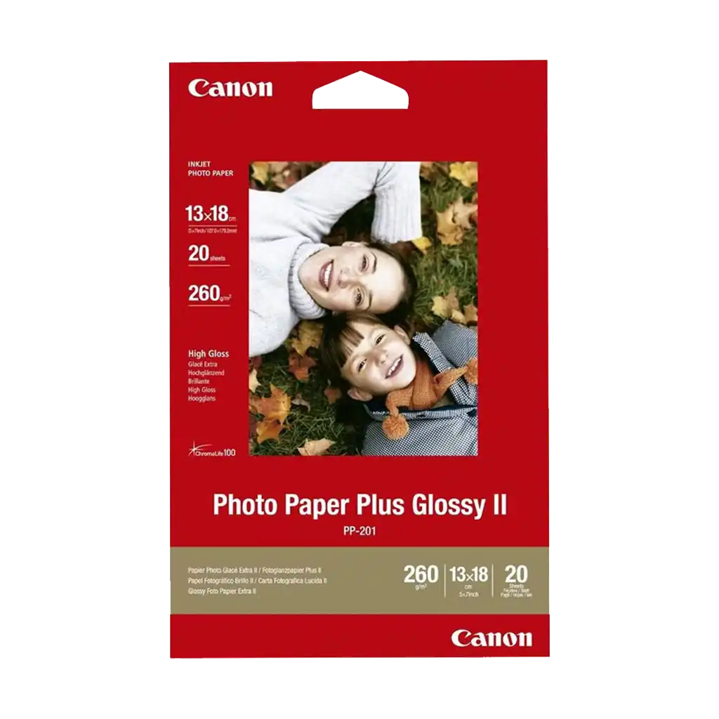 Canon PP201 Glossy Photo Paper (13 x 18cm - 20 Sheets)
