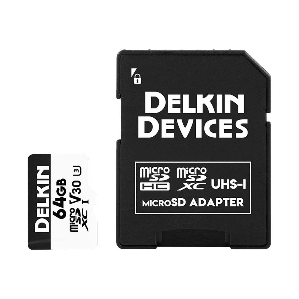 Delkin Devices 64GB Advantage UHS-I microSDXC Memory Card with SD Adapter