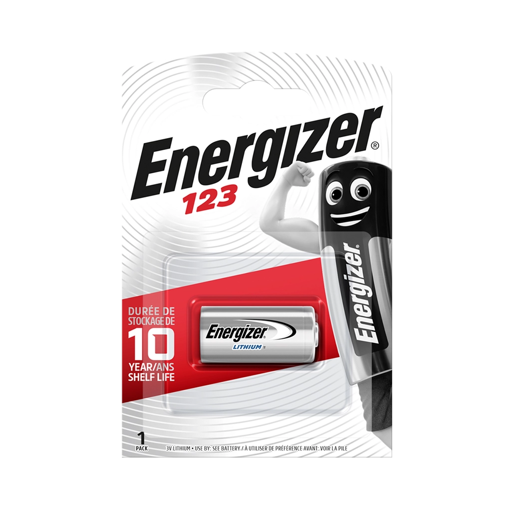 Energizer CR123 3v Photo Lithium Battery Card 1