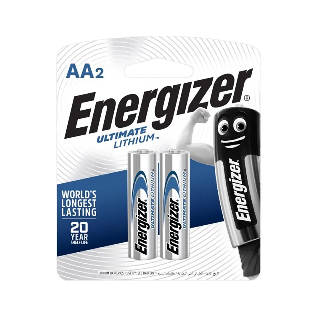 Energizer XL91BP2 1.5v Lithium AA Battery Card 2
