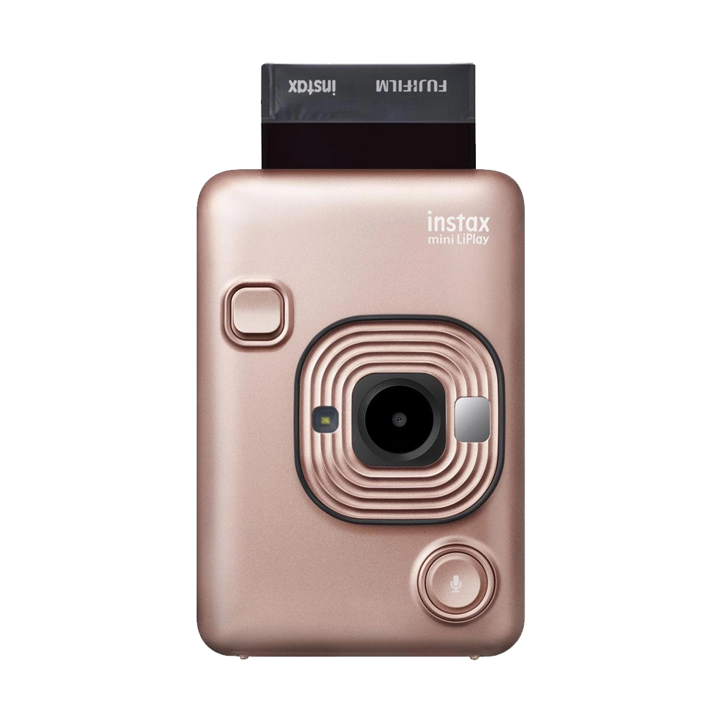 Fujifilm Instax Mini LiPlay Hybrid Instant Camera (Blush Gold)