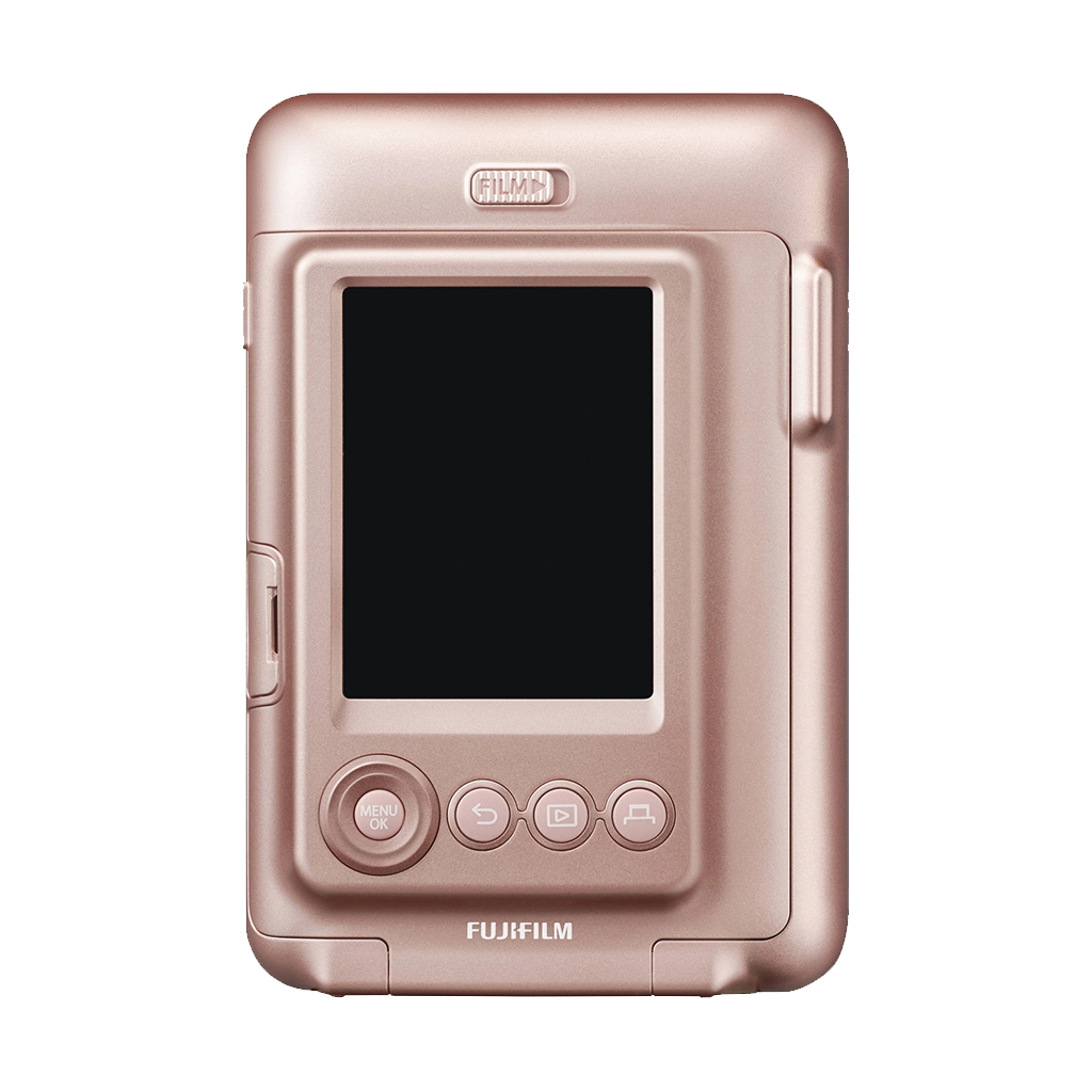 Fujifilm Instax Mini LiPlay Hybrid Instant Camera (Blush Gold) with 1 Fujifilm Instax Mini Instant Film and Instax LiPlay Case