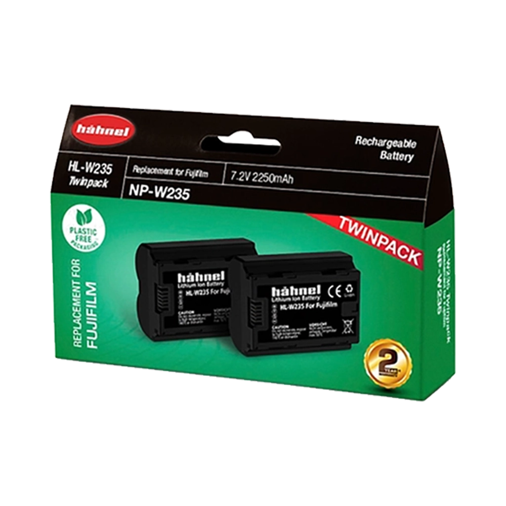 Hahnel HL-W235 Rechargeable Lithium-Ion Battery for Fujifilm Cameras (Twin Pack)