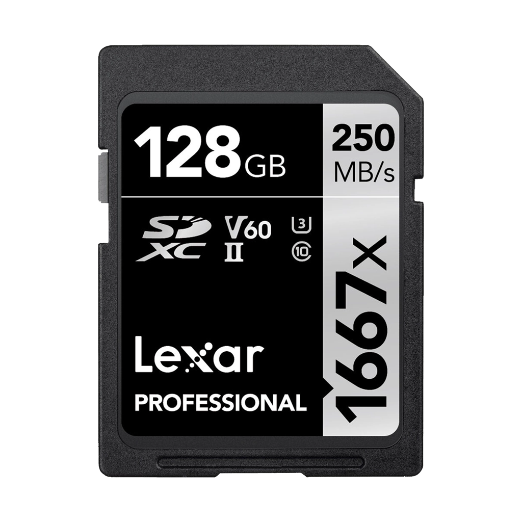 Lexar 128GB Professional 1667x 250MB/s UHS-II SDXC Memory Card