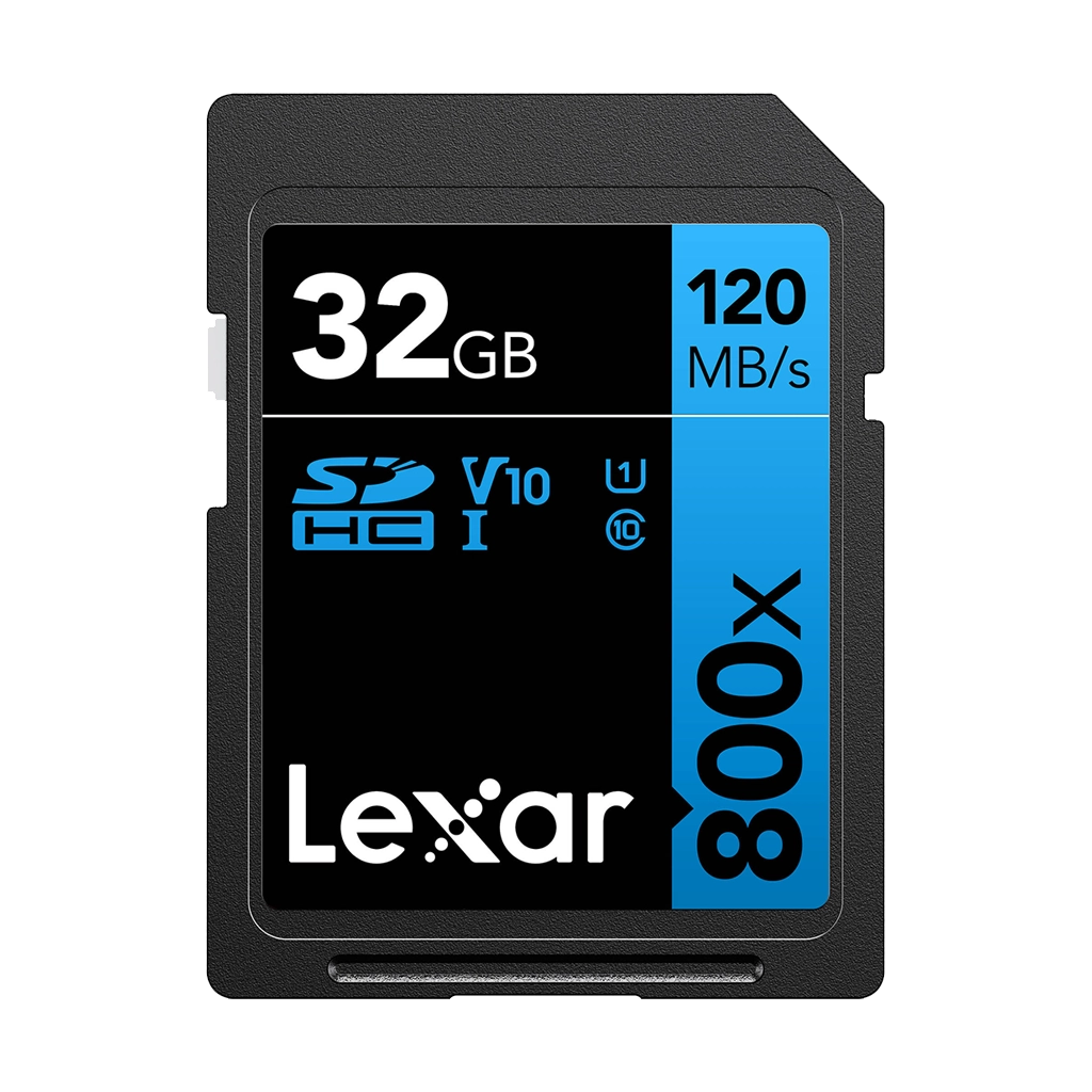 Lexar 32GB High-Performance 800x UHS-I SDHC Memory Card (BLUE Series)